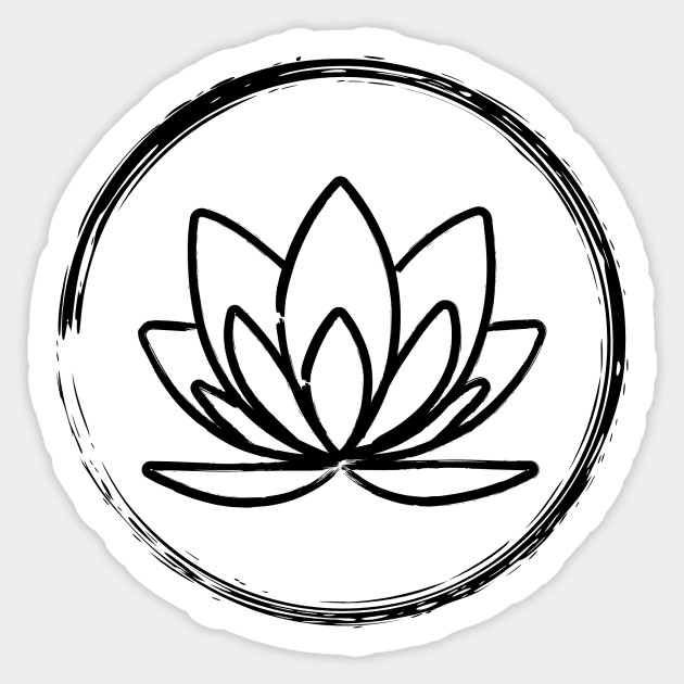 Enso Lotus Yoga Sticker by Nature Lover Apparel